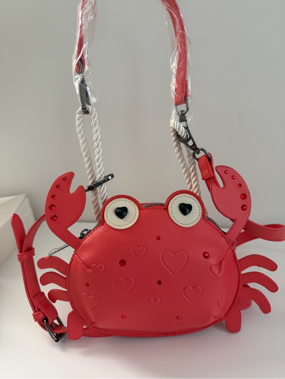 Betsey Johnson Red Crab Mini Crossbody Purse